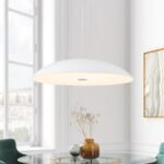 Minimalist Wide Flat Dome Dimmable LED Pendant Light