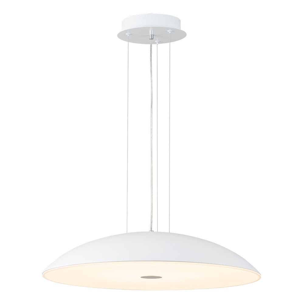 Minimalist Wide Flat Dome Dimmable LED Pendant Light