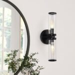 Modern 2-Light Double Glass Cylinder Wall Light