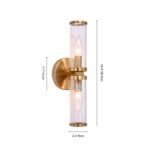 Modern 2-Light Double Glass Cylinder Wall Light