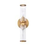 Modern 2-Light Double Glass Cylinder Wall Light