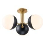 Modern 3-Light Milky Glass Globe Ceiling Light