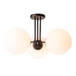 Modern 3-Light Opal Glass Globe Ceiling Light