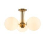 Modern 3-Light Opal Glass Globe Ceiling Light