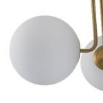 Modern 3-Light Opal Glass Globe Ceiling Light