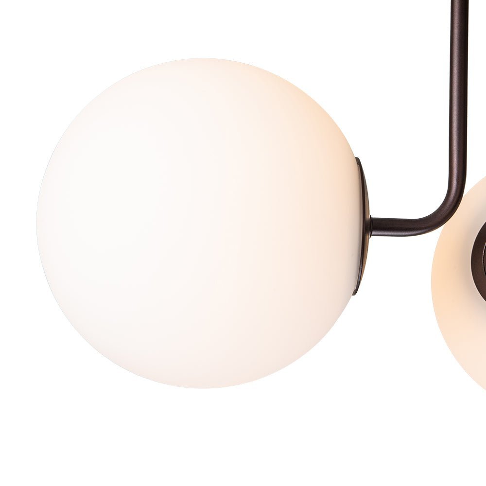 Modern 3-Light Opal Glass Globe Ceiling Light