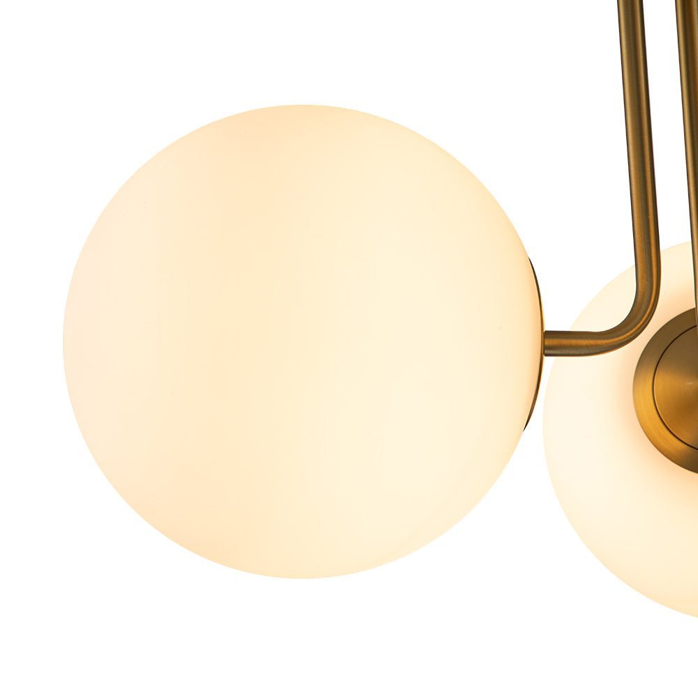 Modern 3-Light Opal Glass Globe Ceiling Light