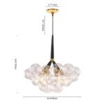 Modern Cluster Glass Bubble Chandelier