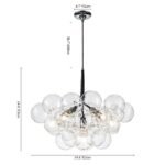 Modern Cluster Glass Globe Bubble Chandelier