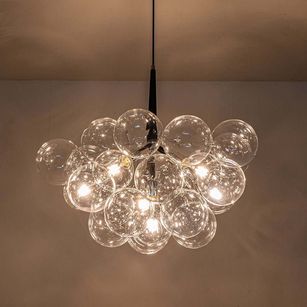 Modern Cluster Glass Globe Bubble Chandelier