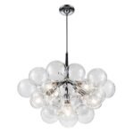 Modern Cluster Glass Globe Bubble Chandelier