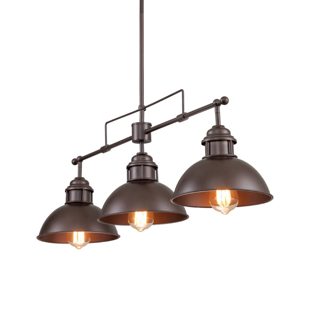 Modern Farmhouse 3-light Island Pot Lid Dome Pendant