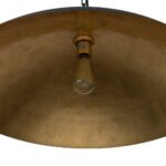 Vintage Oversized Flat Dome Metal Pendant Light