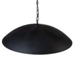 Vintage Oversized Flat Dome Metal Pendant Light